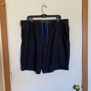 Hang Ten 38 black and gray pinstriped shorts